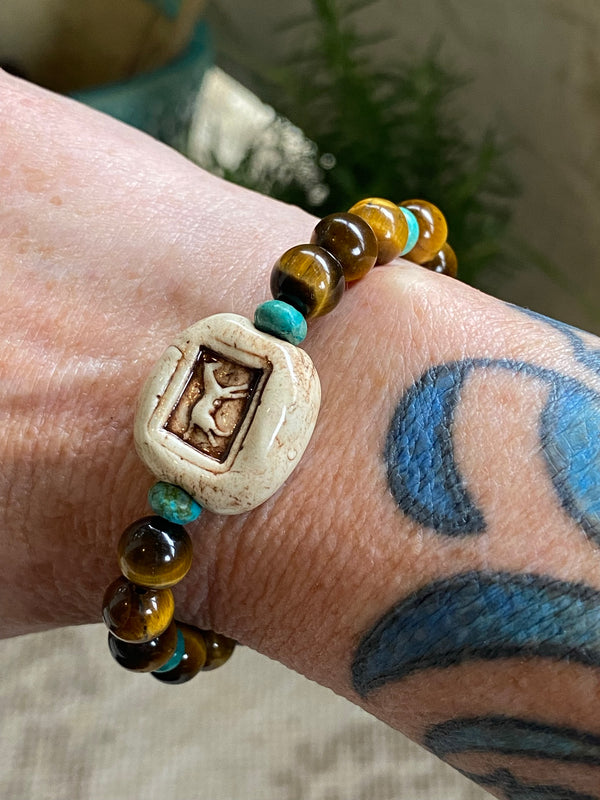 Wild Horse Tiger Eye & Turquoise Bracelet